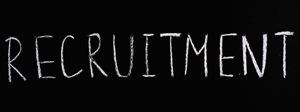 Black box saying Recruitment